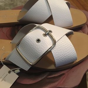 Mila Paoli Italian Leather Slides - Size 9/39